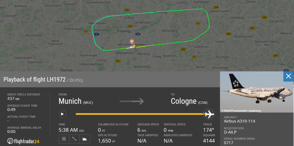 Lufthansa flight LH1972 returned to Munich due to landing gear issue