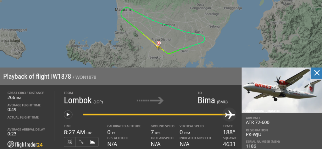 Wings Air flight IW1878 returned to Lombok due to pressurisation issue